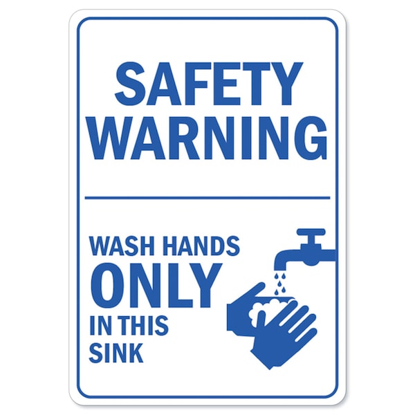 Public Sign, Warning, 24in X 36in Peel And Stick Wall Graphic, 36" W, 24" L, Warning